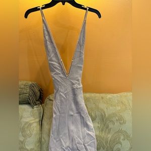 Forever 21 nude bodycon plunge dress